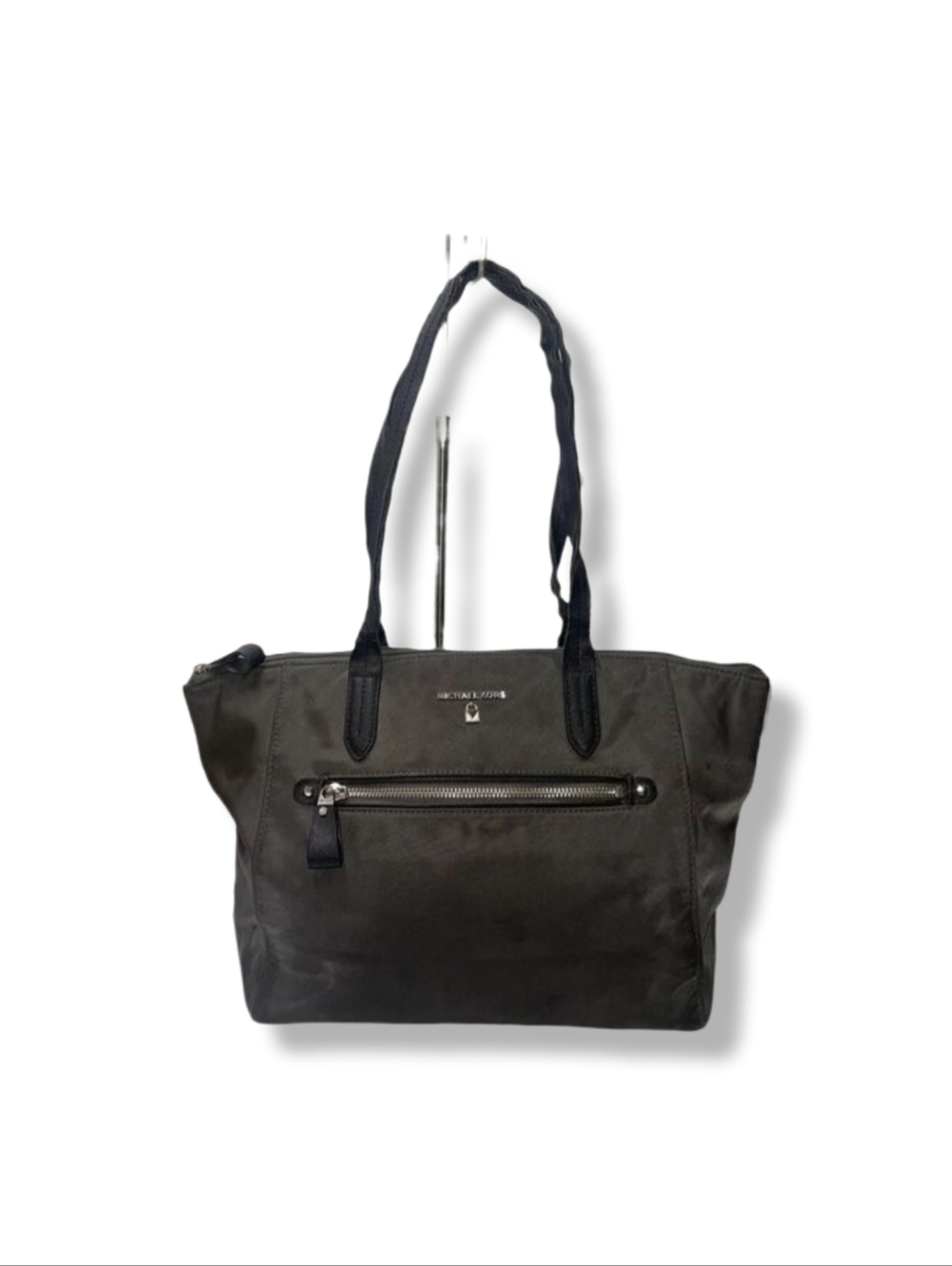 Michael Kors Canvas Leather Trim Tote Shoulder Bag